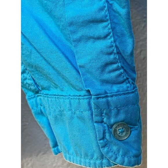 NWT Fresh Produce Men'S XXL Blue 100% Cotton Button-Up Shirt With Chest Pocket - Picture 10 of 16